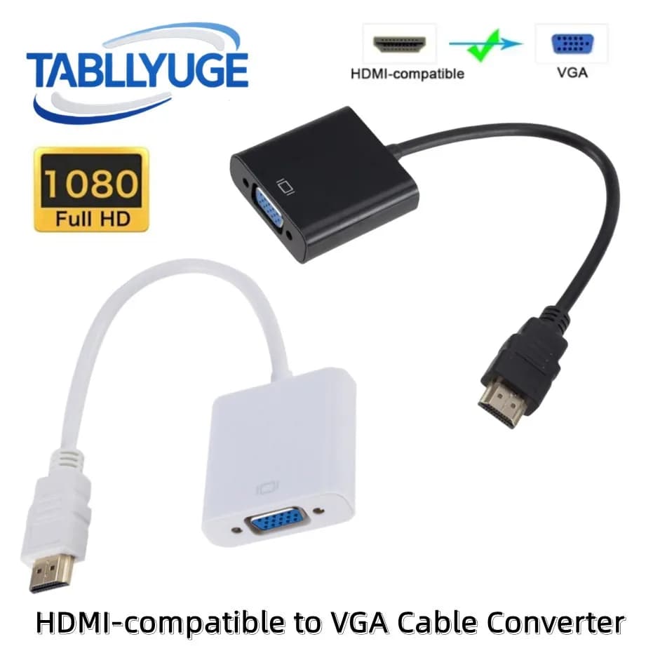 HD 1080P HDTV cable converter compatible with VGA male HDTV converter to VGA female for Tablet