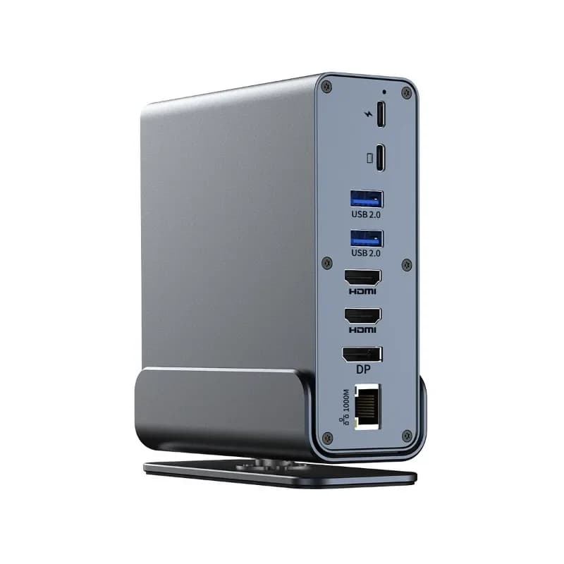 Docking station di tipo C Multi-interfaccia USB, splitter adattatore, porta di rete Gigabit, docking station desktop verticale 15 in 1