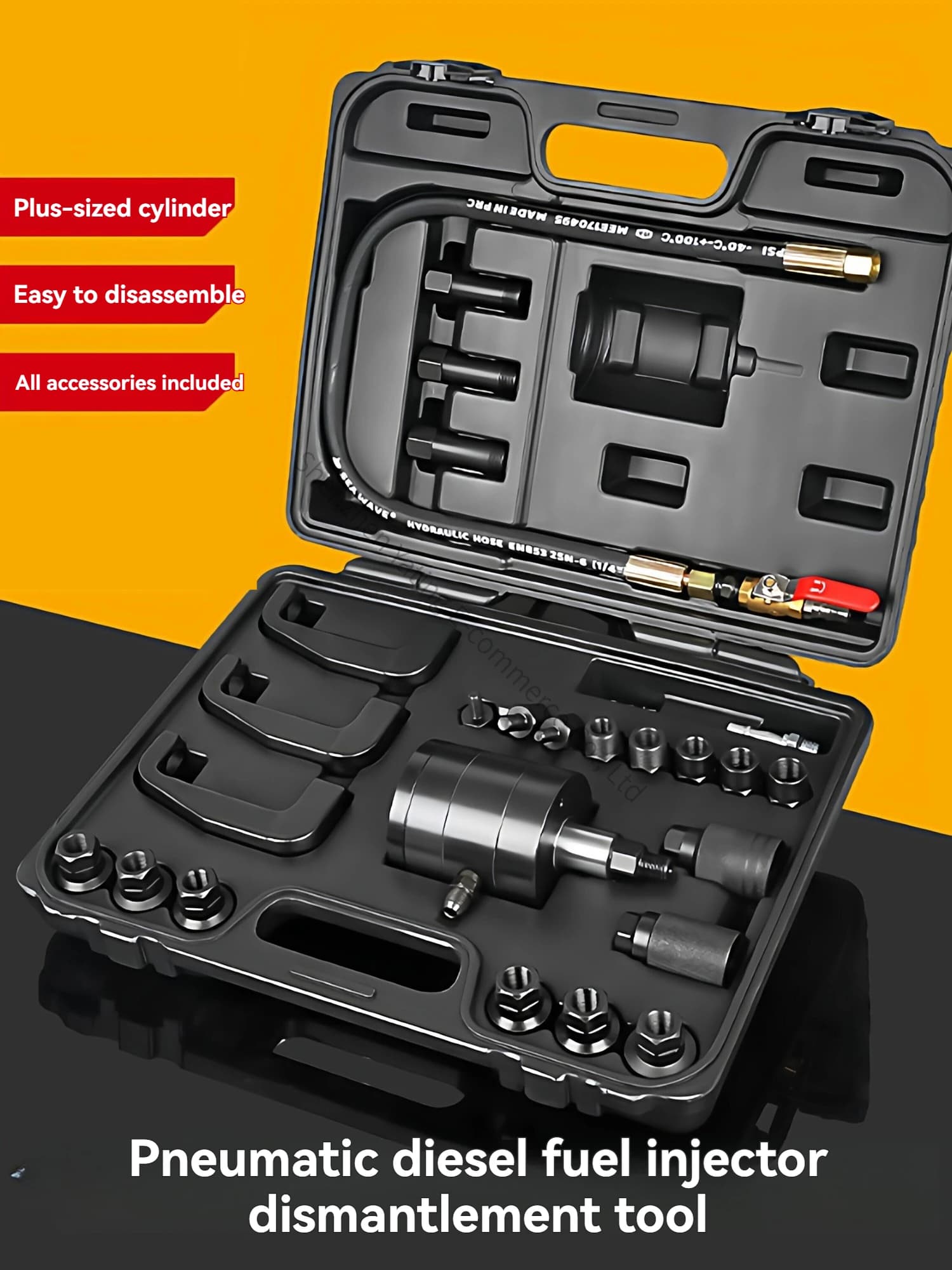 Set of 24 pneumatic tools for removing diesel injectors, suitable for Mercedes-Benz Doctor Puller V80 Chase G10.
