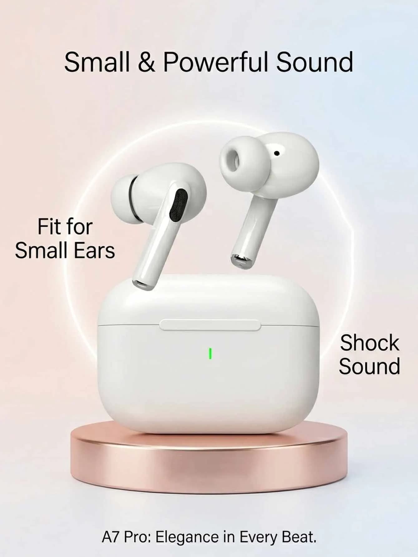 Auricolari wireless A7 pro, cuffie Bluetooth TWS, audio HiFi, per giochi, sport, corsa, con custodia di ricarica per iPhone