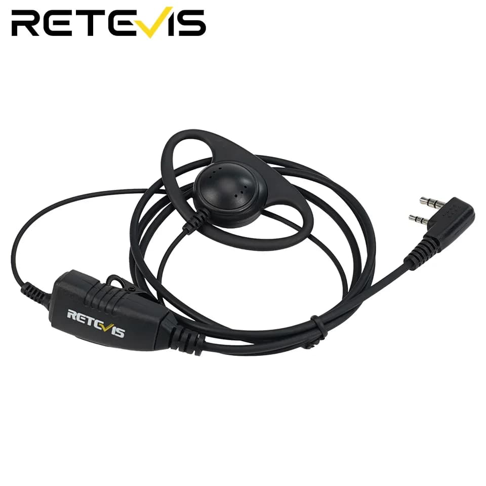 Retevis D-tipo Curvetta Auricolare Radio Auricolare Walkie-talkie Accessori per Baofeng UV-5R 888S Motorola GP301 CP88 CP100 HYT