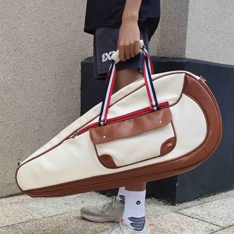 Women's Adult Tennis Racket Bag Women's Portable PU Squash Badminton Women's Bags Large Capacity Tennis Neck Bag