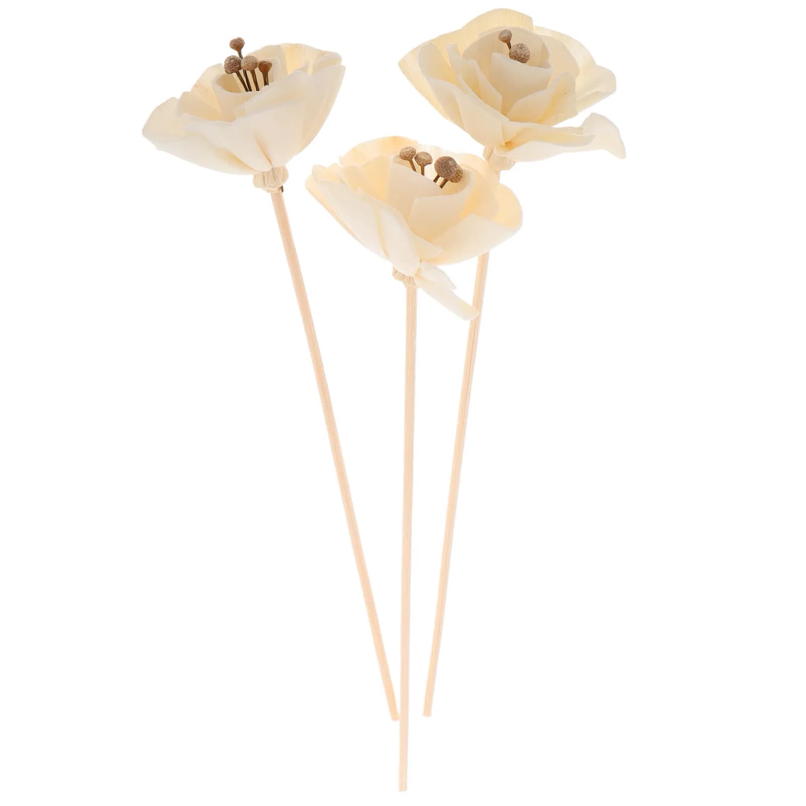 3Pcs Essential Reed Diffuser Sticks Handmade Dried Flower Design Natural Aroma Refill for Home Office Wardrobe Scent Diffuser