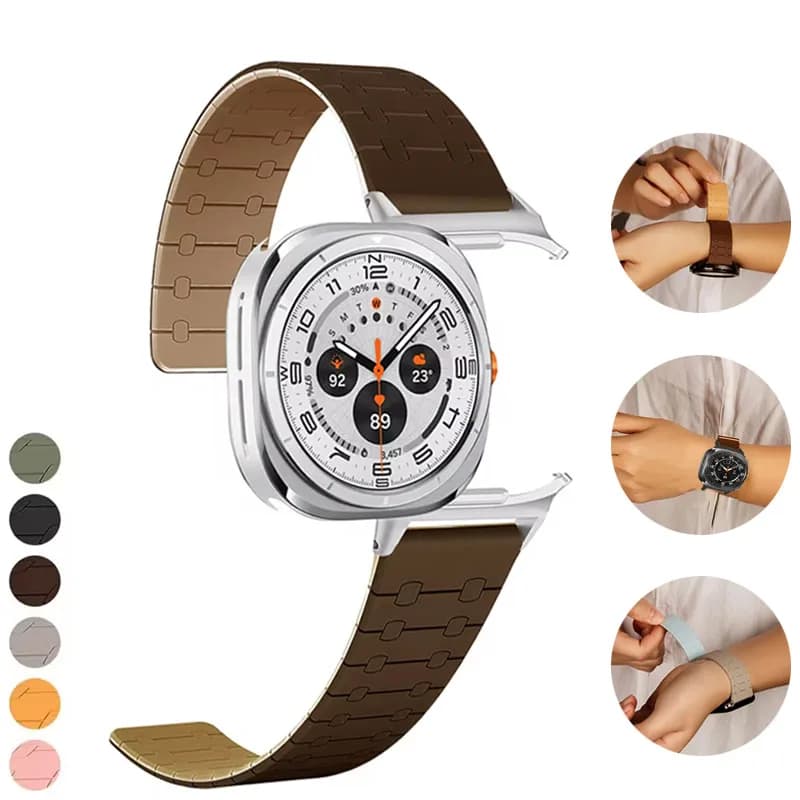 Silicone Strap for Samsung Galaxy Watch Ultra 47mm Band Sports Magnetic Bracelet for Samsung Watch Ultra No Gaps Wristband 2024