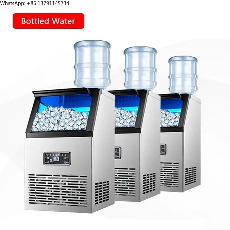 Ice Machine 60FF, 60kg, Commercial & Domestic, for Bars, Cafeterias, Milk Shops, Ice Cube Electric Manufacturer, Frost Home appliance