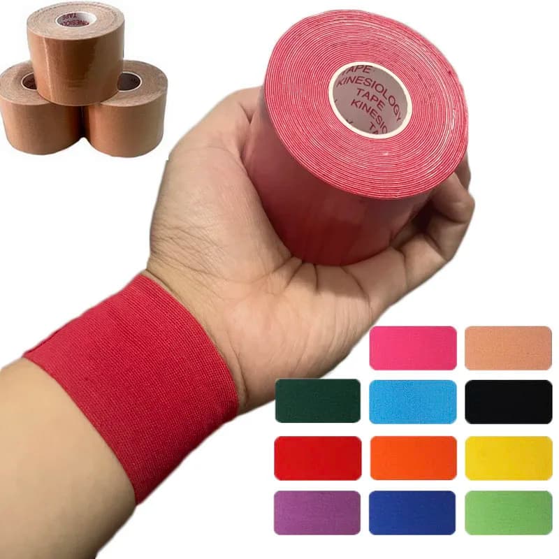 3 rotoli di nastro sportivo crossfit benda autoadesiva nastro elastico per il corpo atletico per il viso seno seno sollevamento ginocchio nastro kinesiologico tape