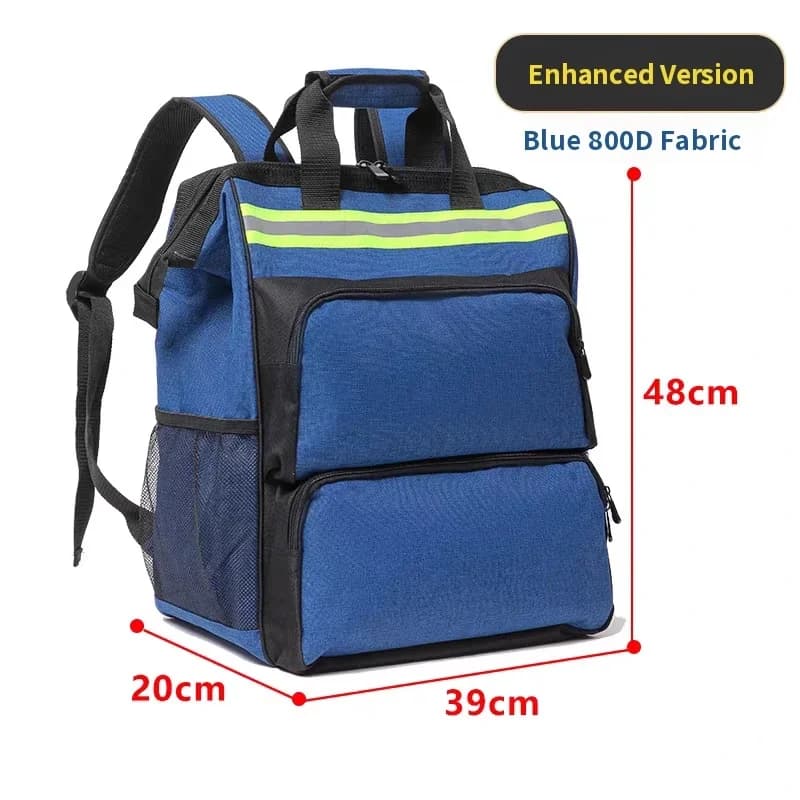 Electrician Tool Backpack Canvas Multi-Function Repair Bag for Installation Work and Portable Tool Storage