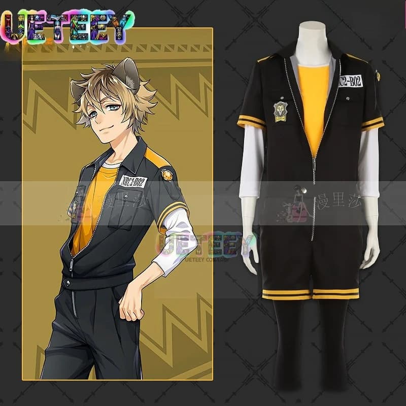 UETEEY Twisted Wonderland Savanaclaw Dorm Ruggie Bucchi Tuta sportiva Costume Cosplay Halloween Formato personalizzato