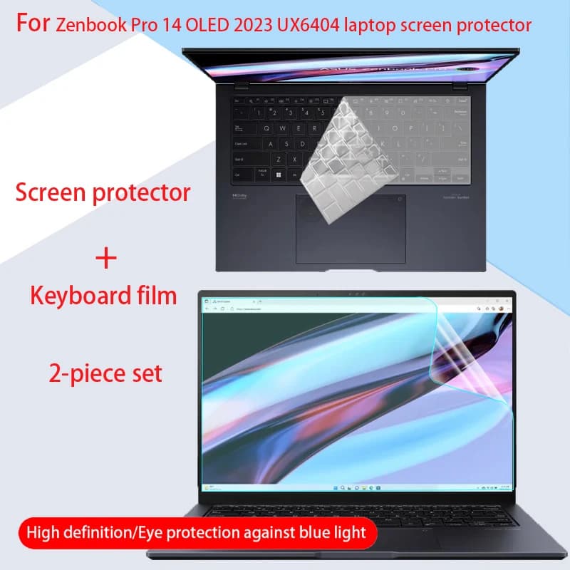 For ASUS Zenbook Pro 14 OLED 2023 HD Screen Film UX6404V Computer Keyboard Film Laptop Privacy Protection Film Anti-Scratch