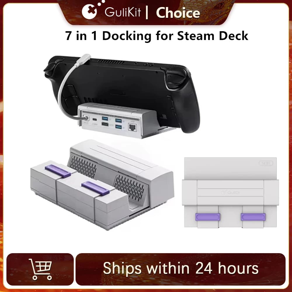 GuliKit Docking Station 7 in 1 SD03 Dock Set per Steam Deck Switch ASUS ROG Ally AYANEO Accessori per console di gioco