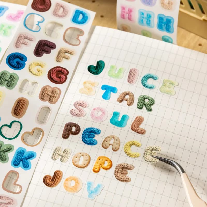 1~4Roll Soft Letters Collection Theme Tapes Scrapbooking Stickers Material Perfect for Journaling Diy Scrapbooking Supplies