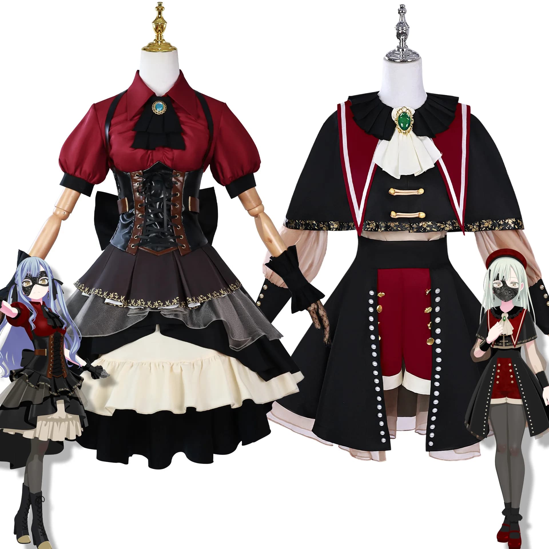 Costume cosplay Ave Mujica di Yoshiko Toyokawa Costume di scena di Yoshiko Toyokawa e cosplay di Mutsuki Wakaba