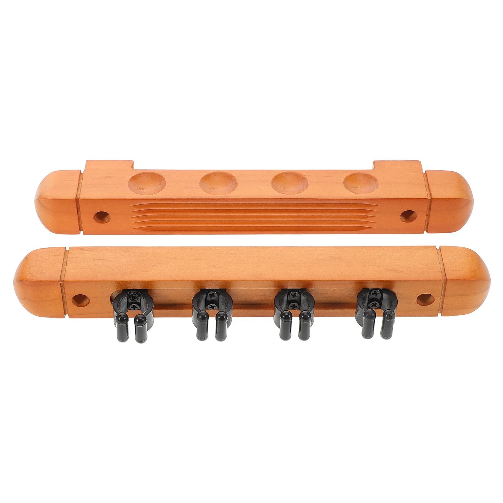 2 Pezzi Supporto da Parete in Legno Massello per Stecche da Biliardo, Porta Stecche Resistente Salvaspazio per Casa e Ufficio