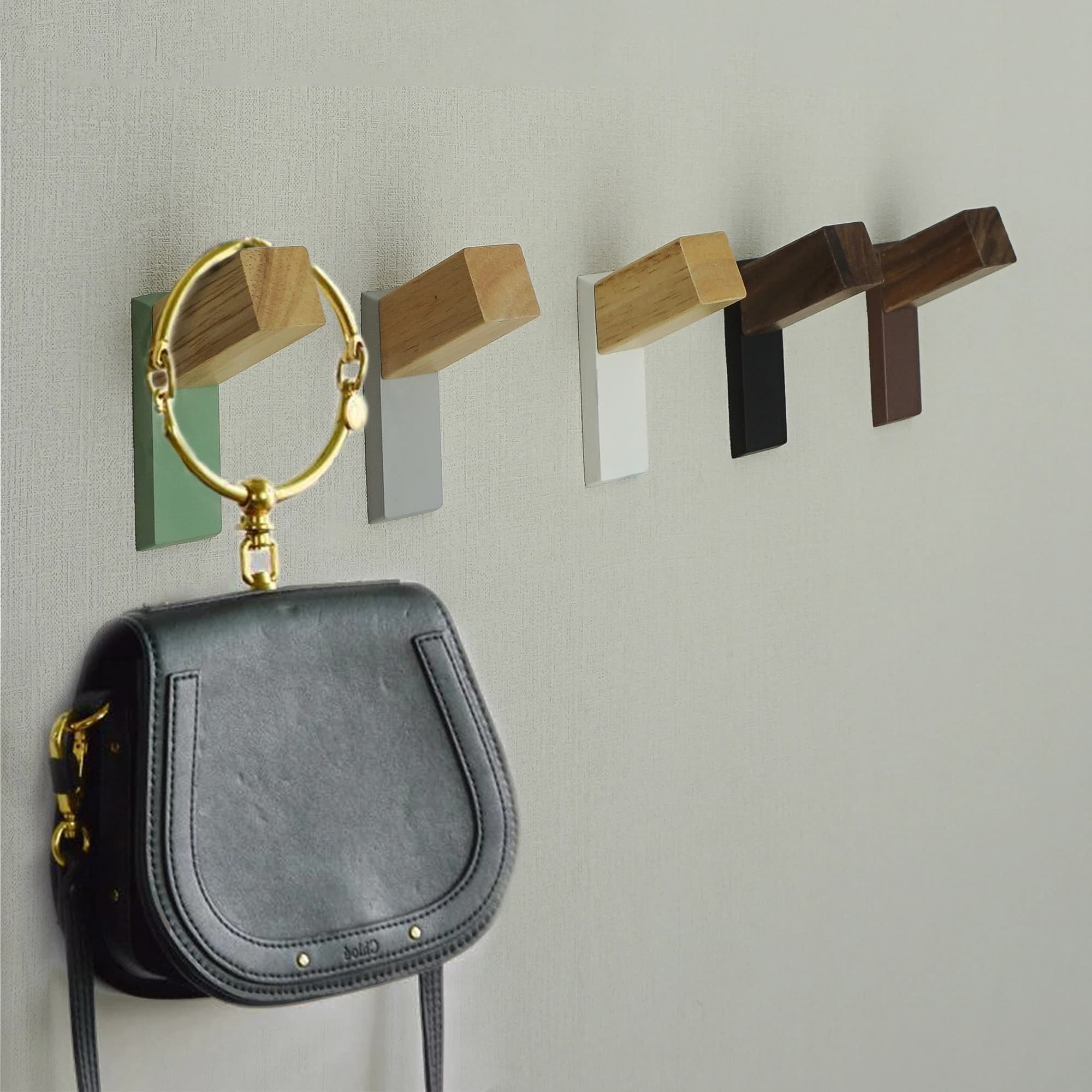 Wall Mounted Coat Hooks Hallway Keys Bags Hats Clothes Hangers White Black Robe Hook Bathroom Towel Holders Racks 1 pc