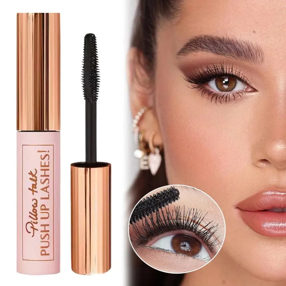 Mascara 3D Estensione Ciglia Pennello Trucco Impermeabile Mascara Lifting Nero Mascara Ciglia Nere a Lunga Durata Mascara Color Oro