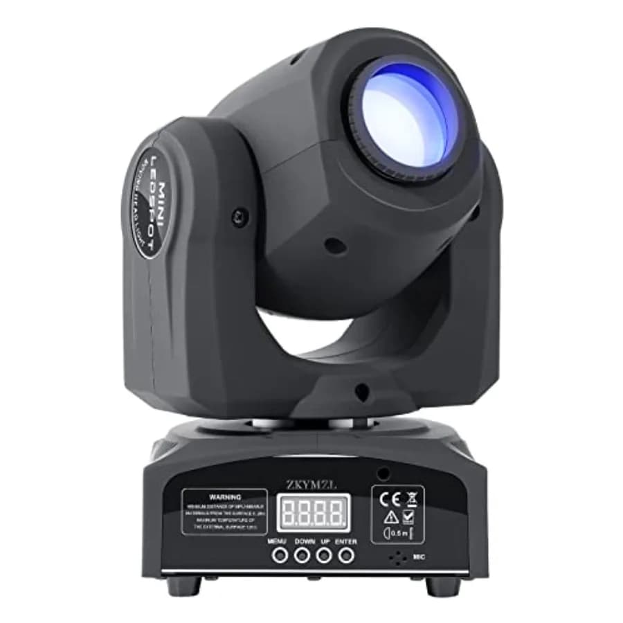 Luci LED Moving Head da 5W per DJ - 8 Gobo, 8 Colori, 9/Canali DMX, Mini Spot Attivato dal Suono per Feste e Matrimoni