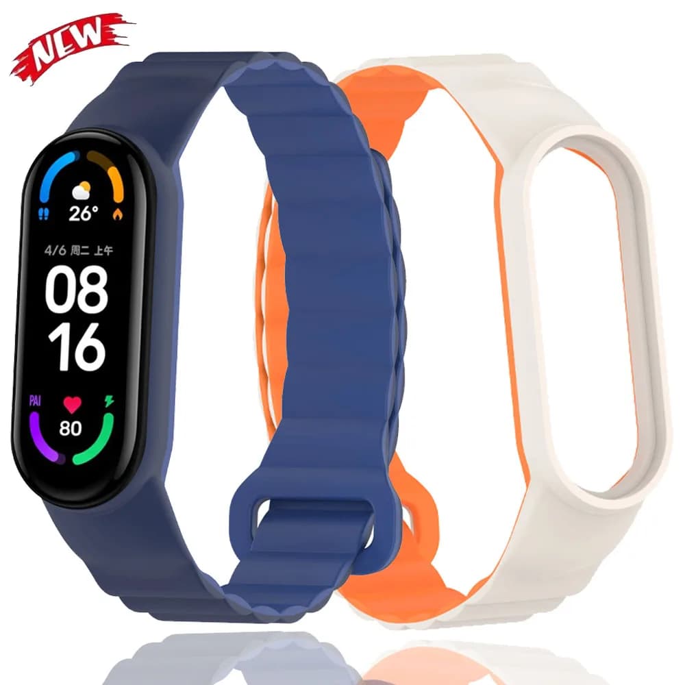 Cinturino ad anello magnetico in silicone per Xiaomi Mi Band 10 9 8 7 6 5 4 3 Bracciale Correa per Mi Band 8 9 Mi band 10 Cintura