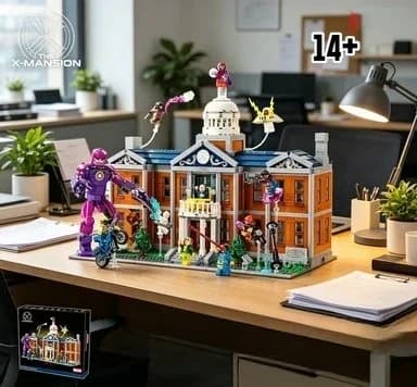 Bandai 3093pcs New Arrival 76294 Hero Mansion Building Set Collectible Model Family Birthday compatible with LEGO bricks