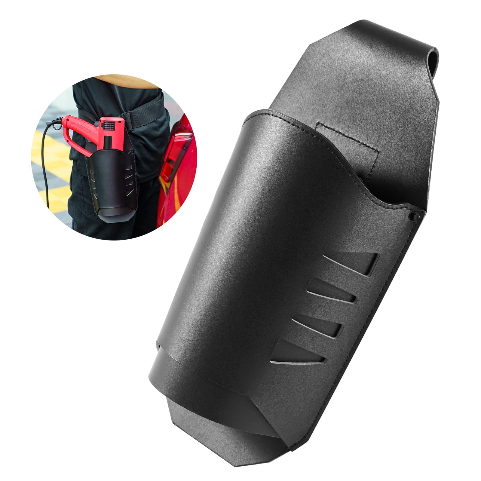 Portable Vinyl Car Wrap Tool Anti-scalding Grill Gun Pouch PU Leather Waist Bag Hot Air Gun Heat Gun Pu Leather Tool Bag