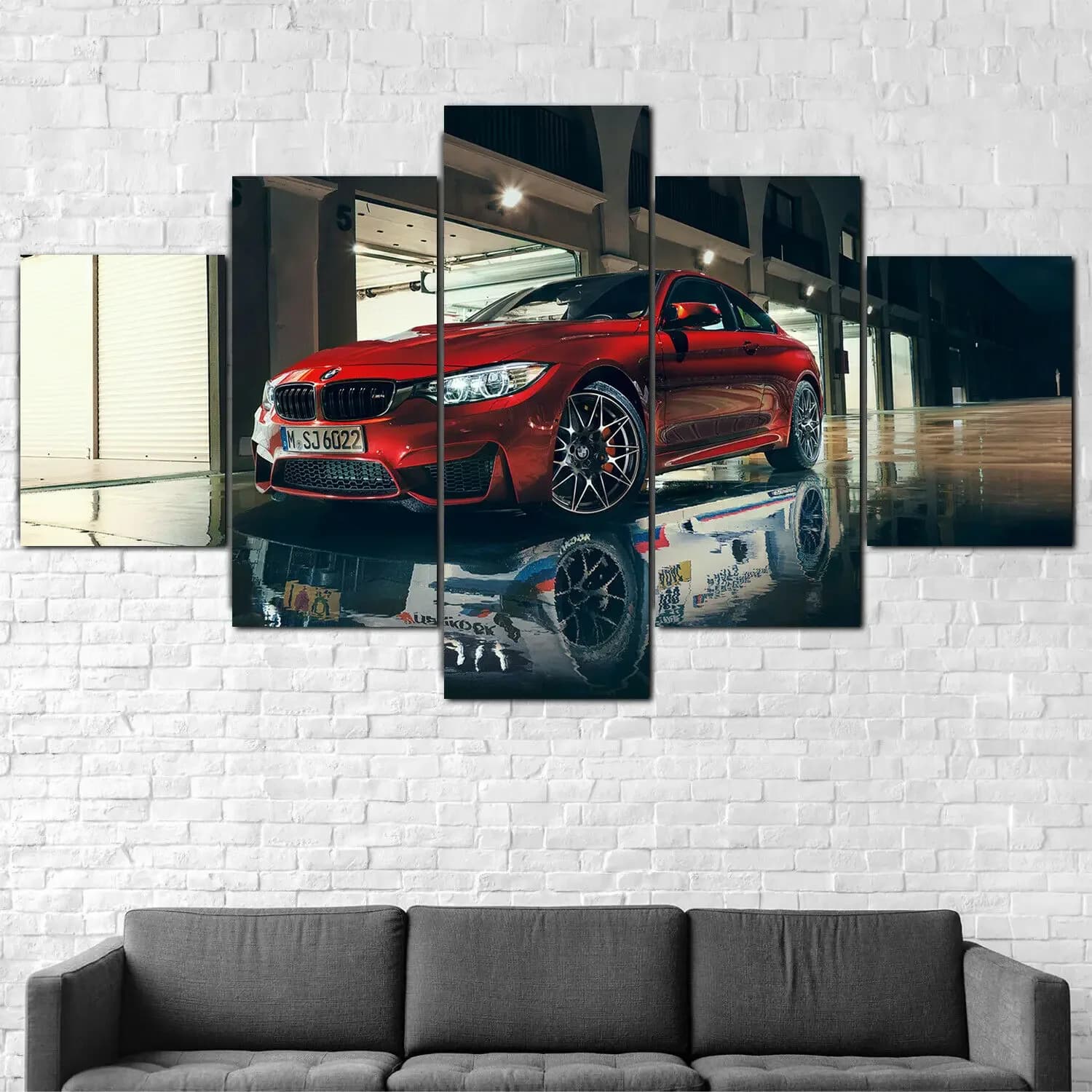 Senza cornice 5 pezzi M5 Auto sportiva Cuadros Modern Home Decor Immagini Dipinti su tela Poster Wall Art per la decorazione del soggiorno
