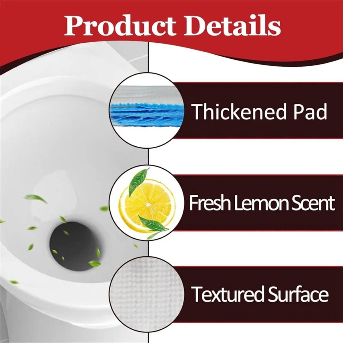 《TOP RATED》32 Pcs Flushable Toilet Brush Refill Pads, Disposable Toilet Cleaner with Odor Control, with Most Systems