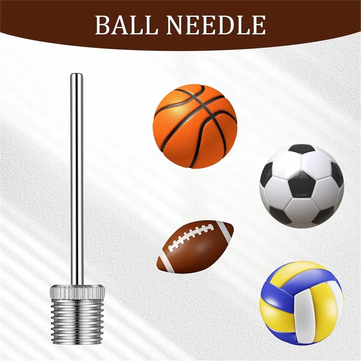 (LBER) 16 Pcs Universal Air Pump Adapter Kit, Bike Pump Valve Adaptors, Ball Pump Needles, Nozzles for Inflatable Pool Toys