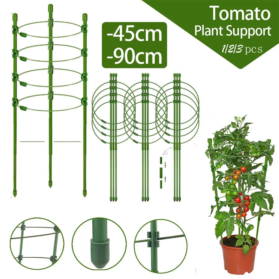 Durable Thickened Plastic Plant Support Cage Adjustable Climbing Trellis for Potted Vine Vegetable Balcony Garden Yard