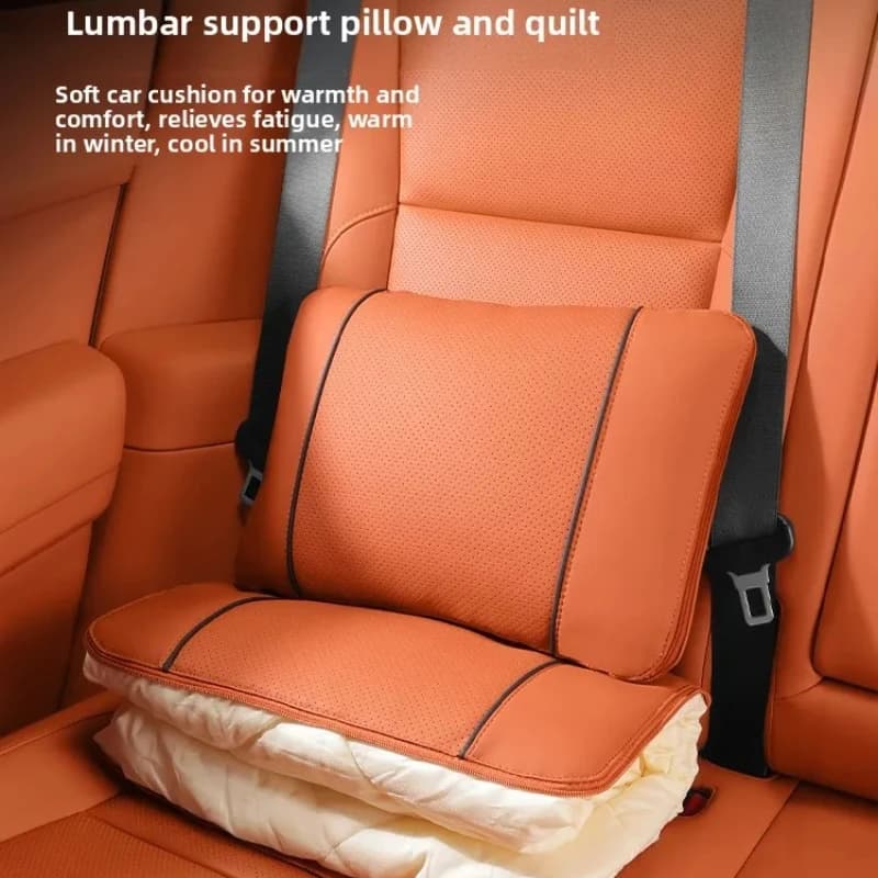 Coperta per cuscino per auto Supporto due in uno Aria condizionata Supporto lombare Cuscino multifunzionale Coperta Trapunta Cuscino lombare