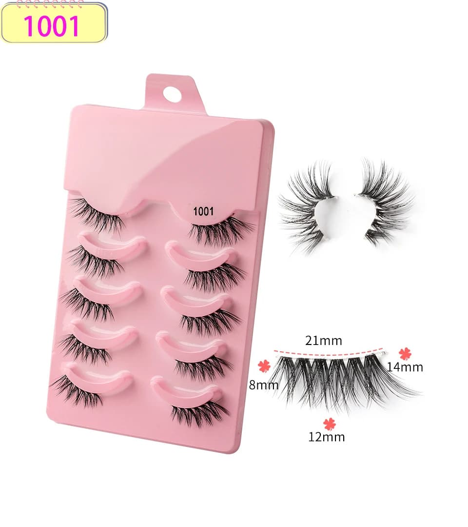 Upper silk Thick Eye lash ventilador Plastic Black Terrier estensione ciglia finte maquillage femme