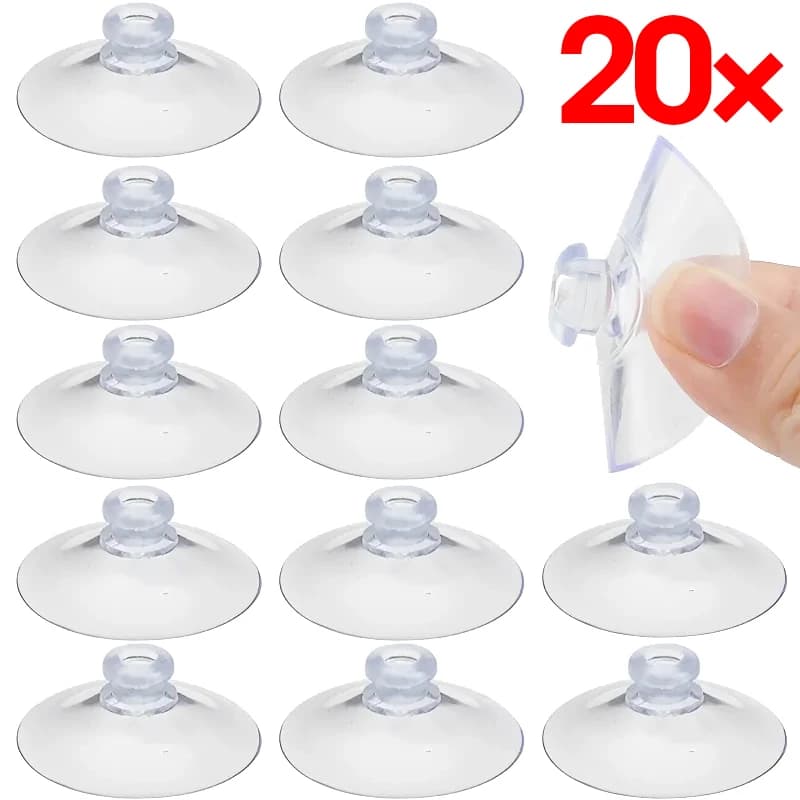 Ventose in PVC trasparente Supporti per ventosa adesivo forte Gancio per gancio Ventose per auto Cucina Bagno Finestra Decorazione in vetro