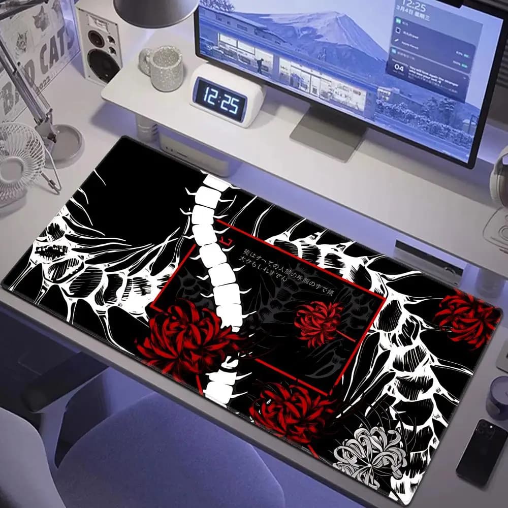 HYBXAXC Anime T-Tokyo G-GhoulS Tappetino per mouse in gomma antiscivolo per gamer, tappetino per computer, decorazione, tappetino da scrivania, laptop, ufficio, grande