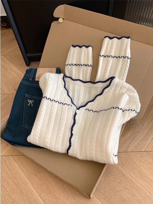 Cardigan Aperto da Donna in Maglia Morbida con Blocchi di Colore e Motivo Legno, Stile Casual Primavera Autunno, Bellissimo e Delicato, Giacca Maglione Antivento