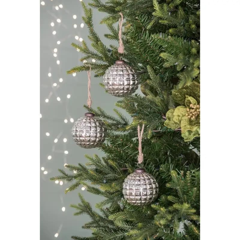 Set di 8 ornamenti natalizi in vetro D3,9 pollici per decorazioni per alberi natalizi e decorazioni per feste