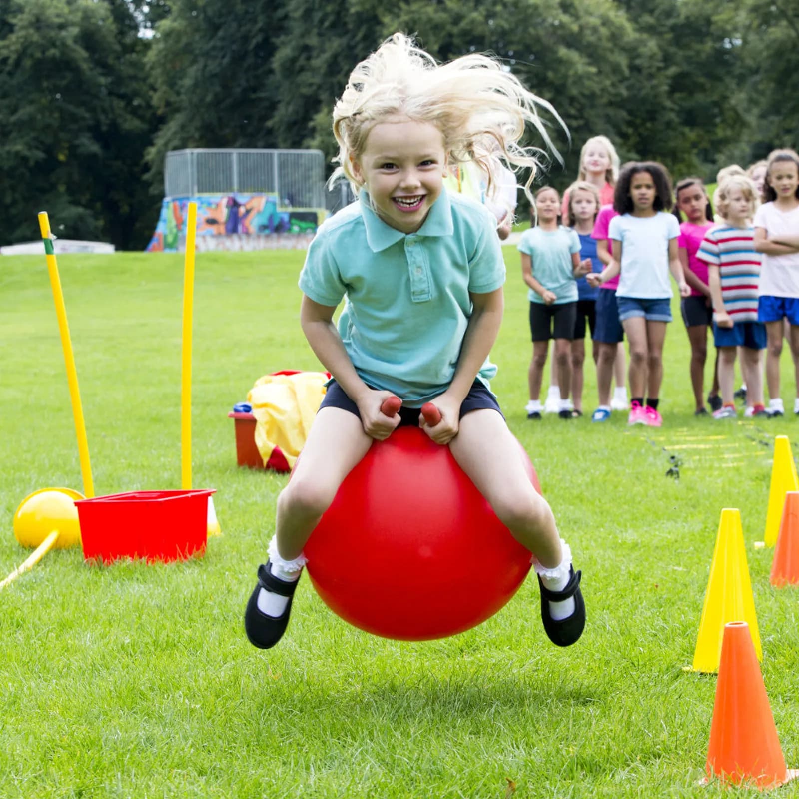 Palla in PVC Premium Sicura per Bambini, Sviluppo Osseo, Circolazione Sanguigna, Allenamento di Talento Sportivo, Divertimento e Salto