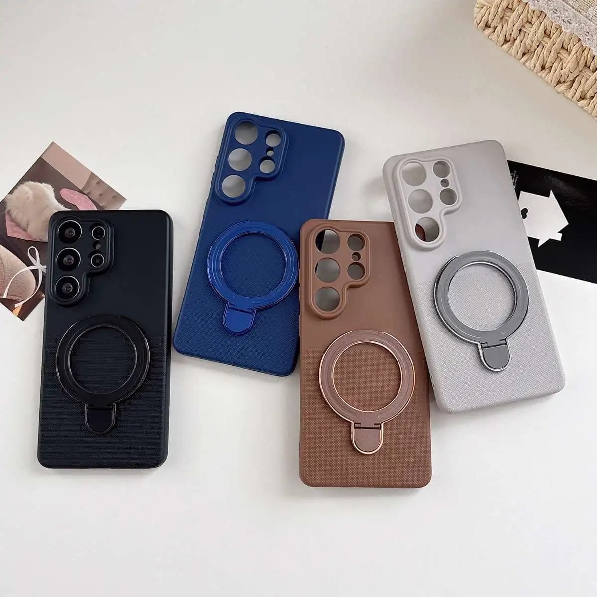 Polka Dot Silicone Holder Ring Phone Case For Oppo Reno 7 14 15 Pro Max Mini 15C 15F FS 11F Reno 6 7 8 Lite 7Z 8Z A96 A76 Cover