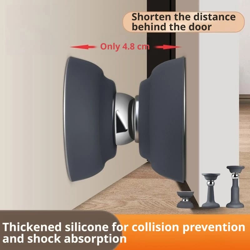 ‌Touch-Sensitive Silicone Anti-Collision Door Stopper – Strong Magnetic Mute Door Stall for Hotel and Household‌