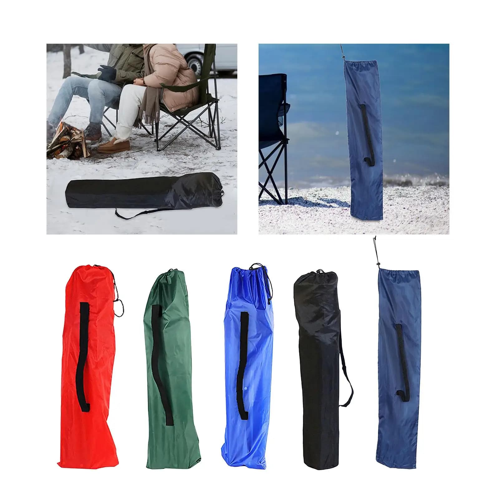 Foldable Chair Bag, Portable Multipurpose Bag with Closure for Umbrella, Yoga Mat, Tripod, Sport, Picnic