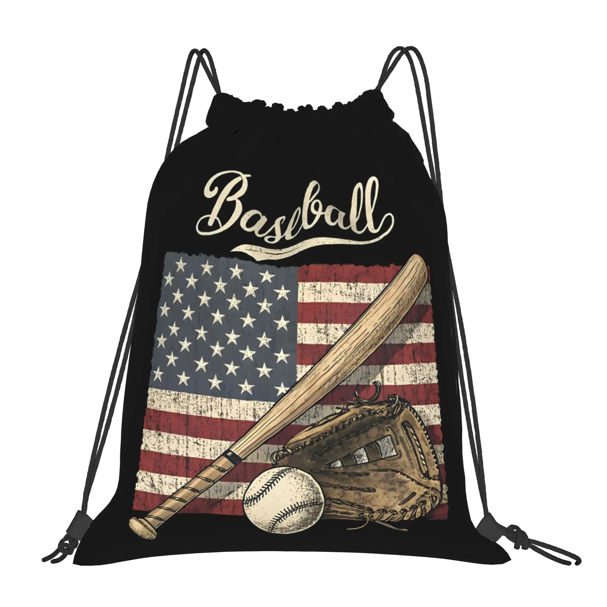 Borsa da viaggio per tutti, adorabile per gli amanti del baseball, borse con coulisse Kawaii, zaino portatile multifunzione per adolescenti, per riporre scarpe e vestiti da escursionismo