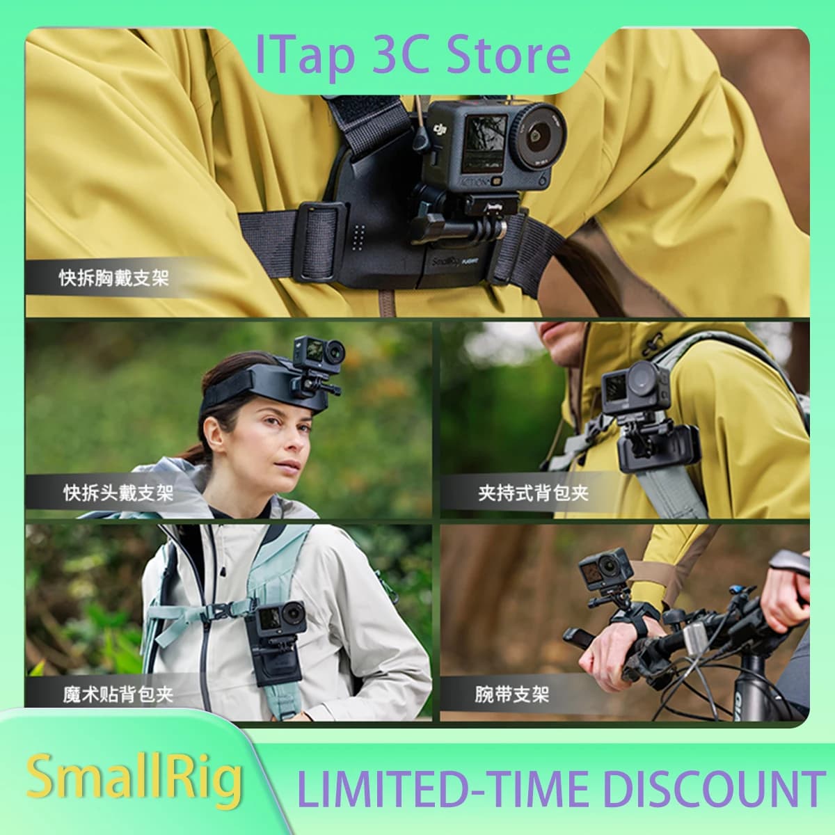 Serie di Supporti per Fotocamera SmallRig per Diverse Action Cam GoPro DJI Action 6/5/4 Insta360 X5 DJI Osmo Pocket 3/4 Accessori
