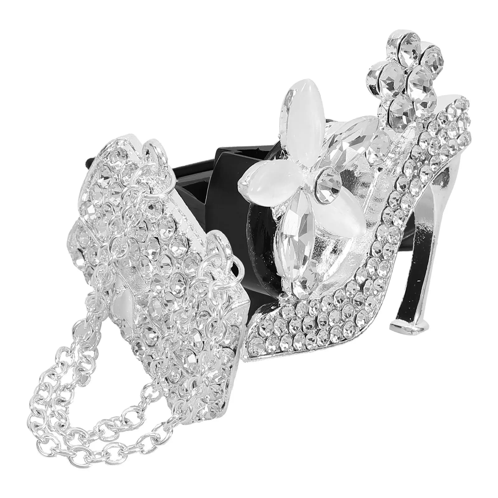 2 Pezzi Diffusore di Aromi a Forma di Tallone per Auto, Clip Decorativa con Strass, Accessori Auto Estetici per Interni Femminili