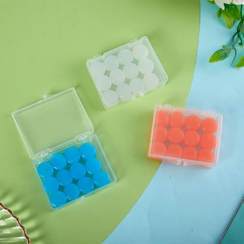 12X Tappi per Orecchie in Silicone Riutilizzabili, Modellabili, per Nuoto, Riduzione del Rumore, Protezione per il Sonno
