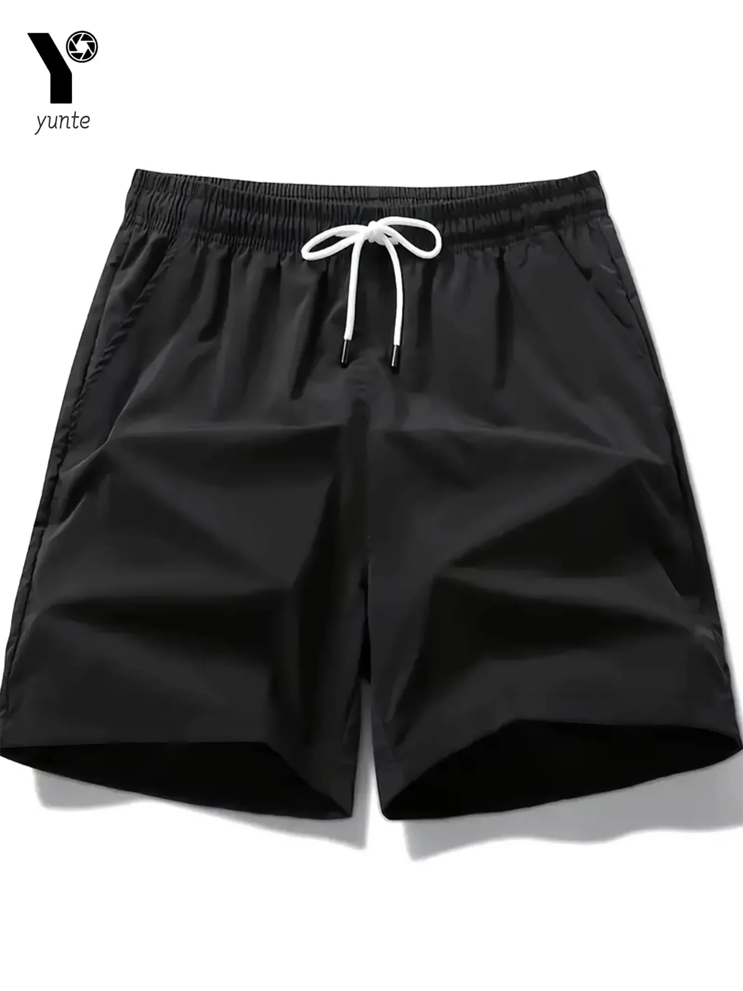 Fast drying men's sports shorts, pack of 1, casual wide elastic belt with drawstring, light, suitable for running and training