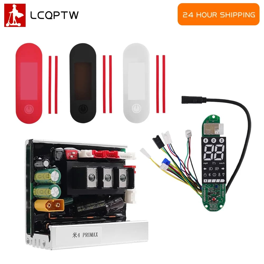 Controller Dashboard with Silicone Protective Cover for Xiaomi 4 Pro Max Electric Scooter Display Control Board Replacement Part