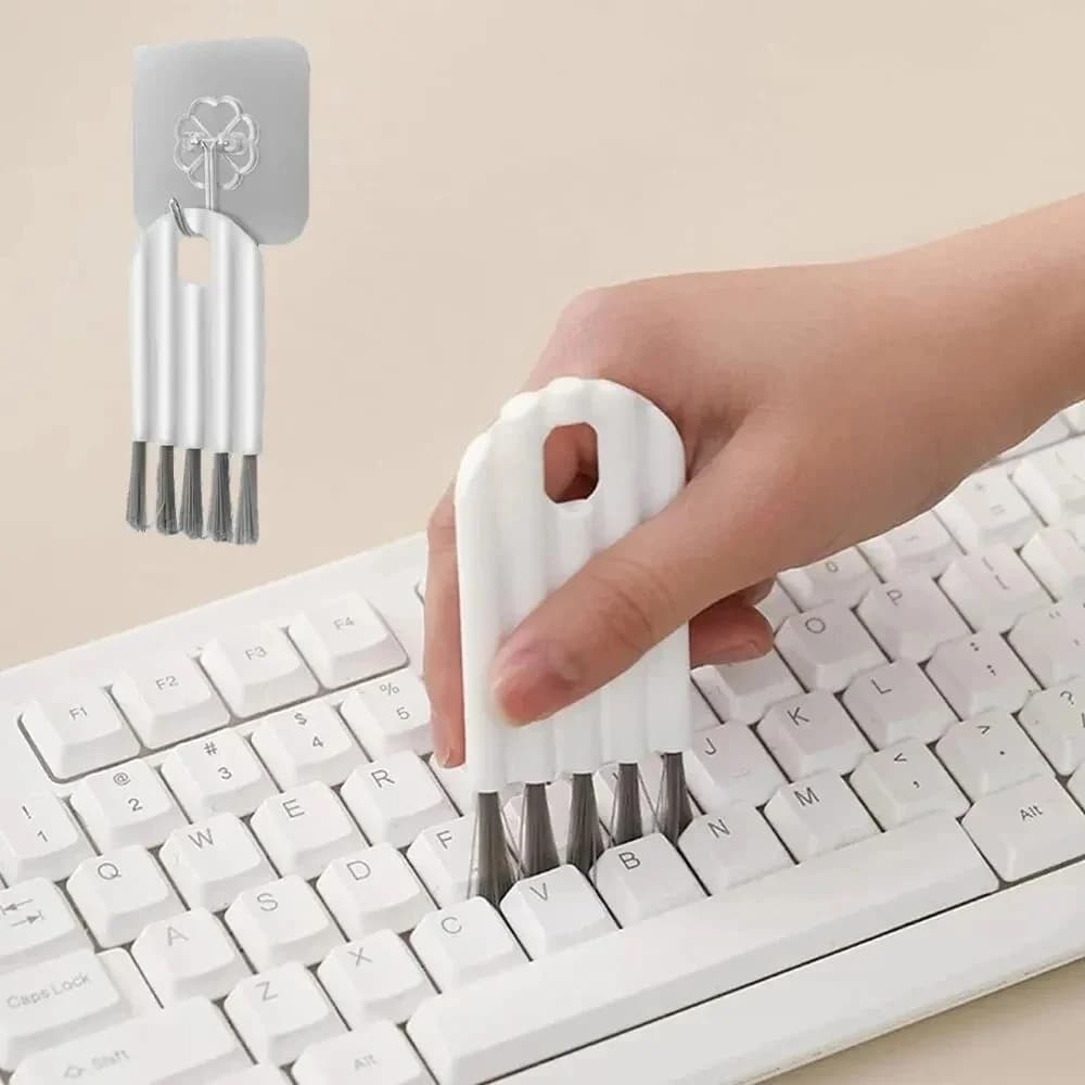 Multipurpose Brush for Cleaning with Nylon Sets for Bottle Caps, Keyboards, Stoves, Gas Rings, Fruit Washing