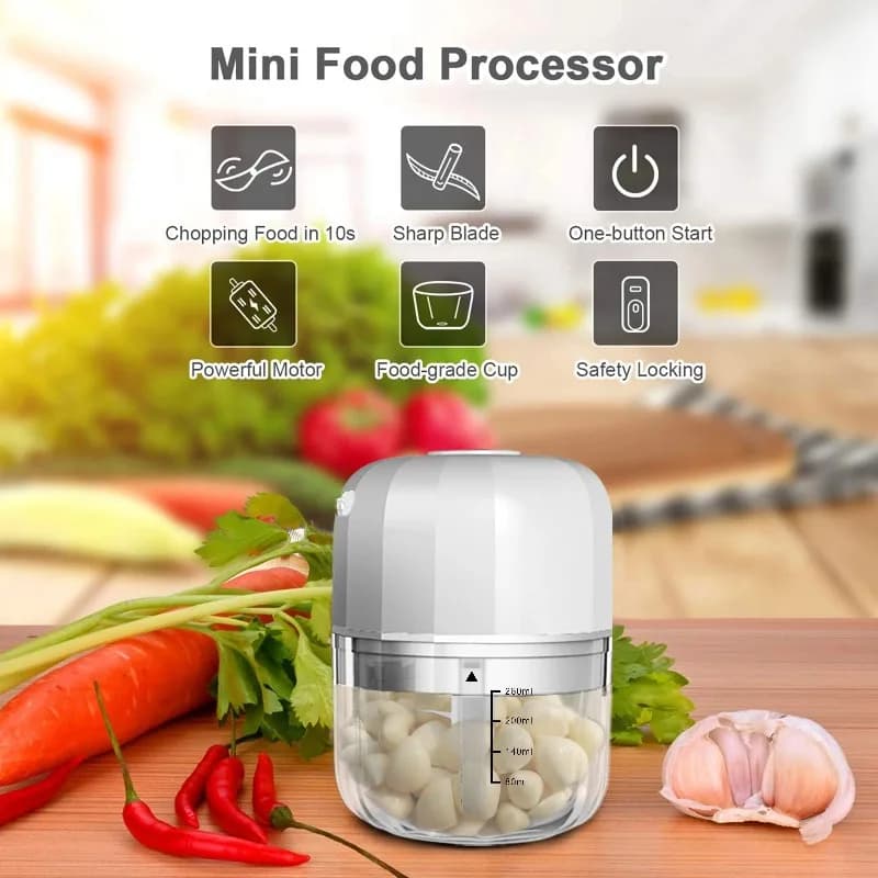 Elettrodomestico Portatile, Spremiaglio Ricaricabile USB con 4 Lame, Frullatore Portatile, Gadget da Cucina, Mixer Elettrico Portatile