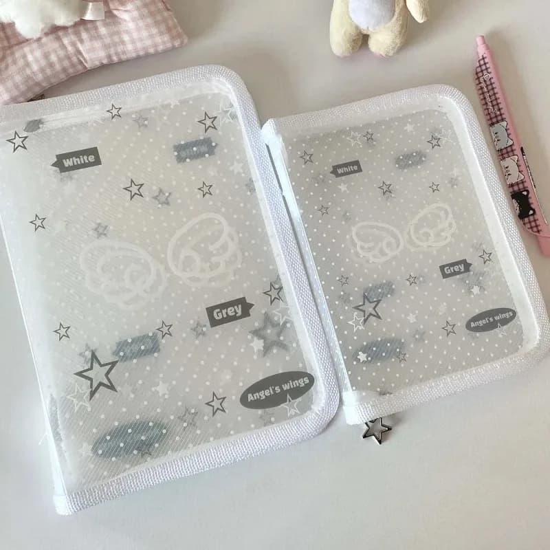 1 Pezzo Cartella Portadocumenti A5/A6 in PP con Cerniera, Borsa Portadocumenti con Zip, Articoli per Ufficio e Scuola