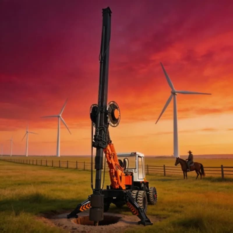 Hydraulic Crawler Rotary Drilling Rig Drill Rig Borehole Machine 130kN Torque 45m Depth for Foundation Engineering