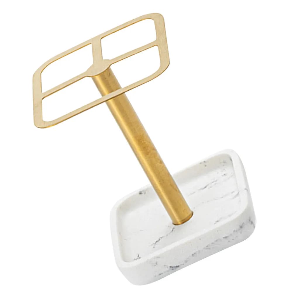 Portaspazzolino in Acciaio Inox e Resina, Supporto Multiuso Stabile per Bagno, Organizzatore per Penne, Matite e Pennelli da Trucco