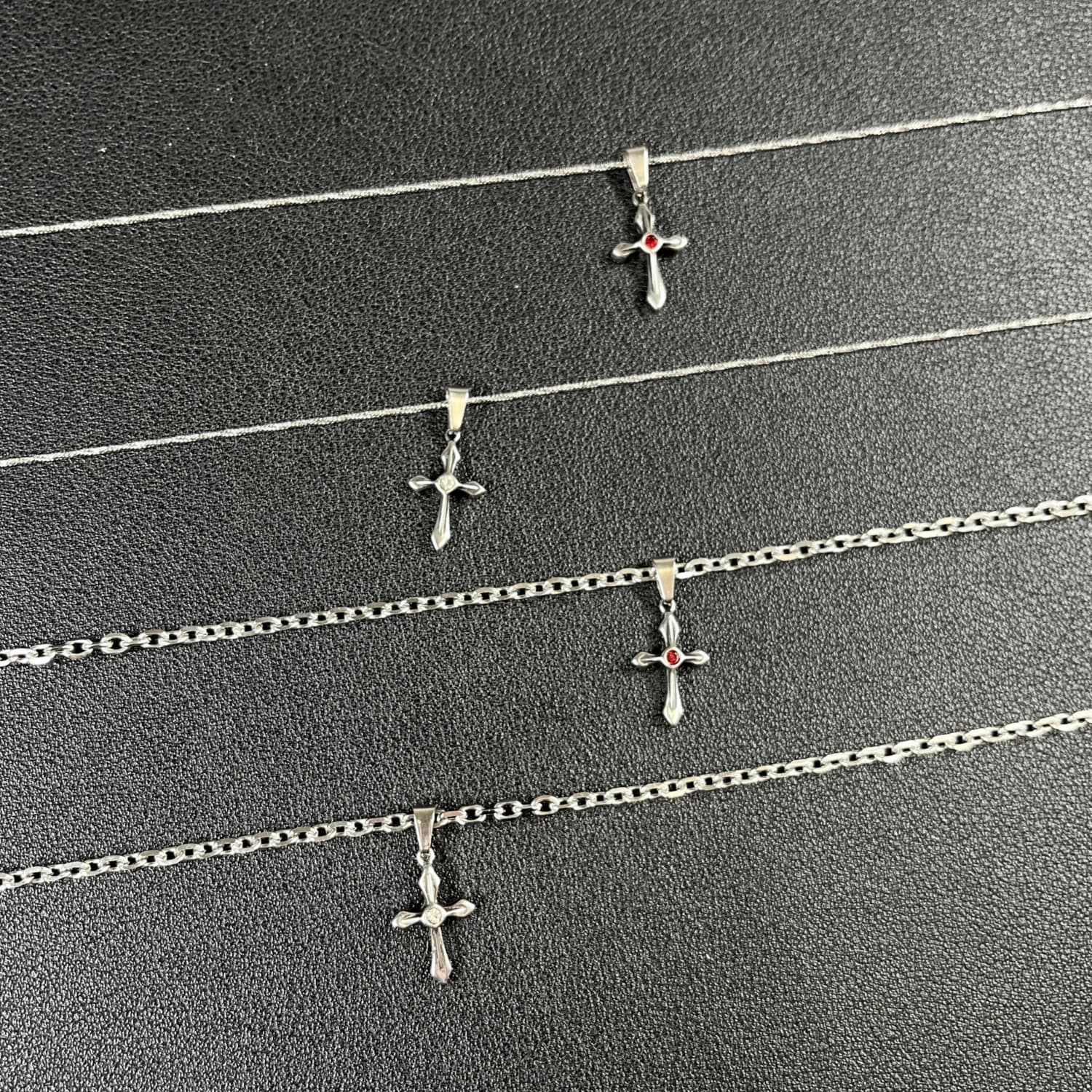 Collana girocollo punk con mini croce vintage hiphop in acciaio al titanio per regalo di gioielli con ciondoli di moda per donna uomo ragazza