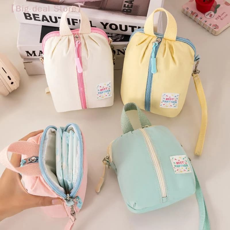 Borsa Portatile Mini per Assorbenti Igienici, Custodia Discreta per Panni Mestruali, Organizer da Viaggio per Studenti, Essenziale per il Ciclo Mestruale